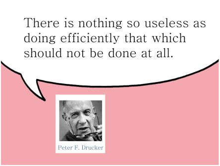 peter drucker doing efficiently quote